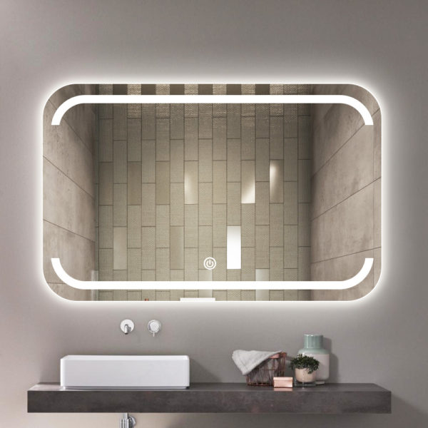 Modern Style Oval Bathroom Customized Defogger Smart Mirror