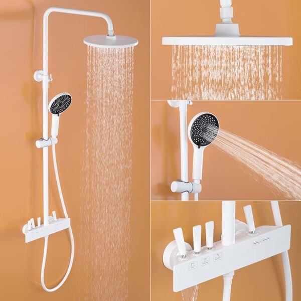 China wall-mounted stainless steel bathroom shower set with sliding rod shower head
