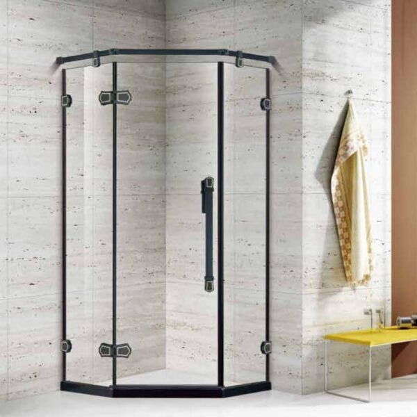 Tempered glass push-pull shower door